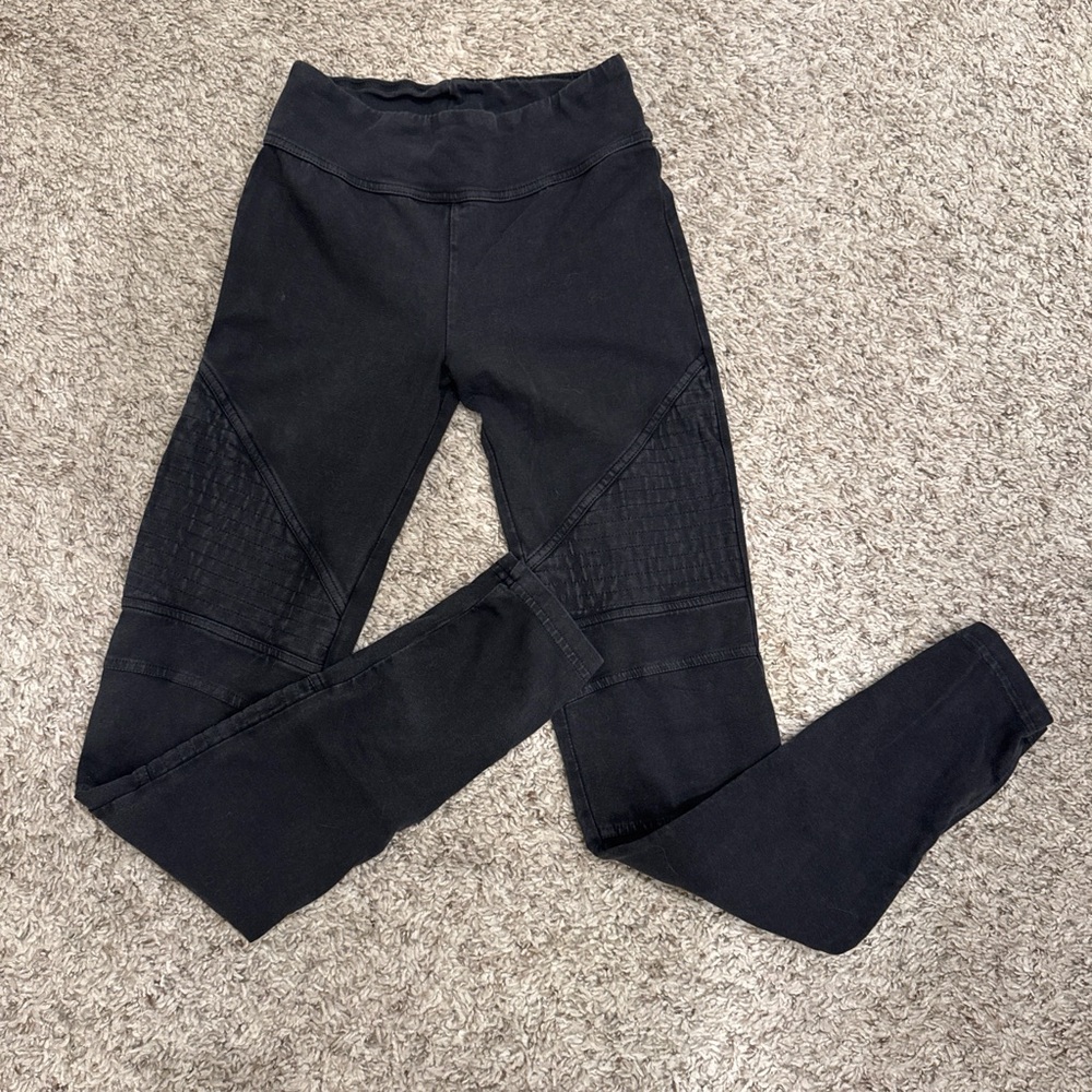 Sun & Shadow Black Moto Leggings